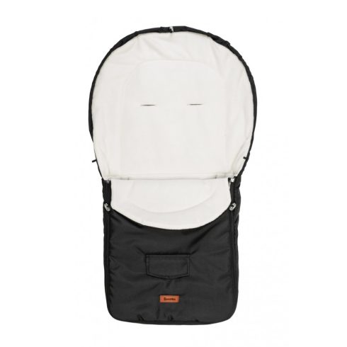 Polár bundazsák babakocsiba - fekete