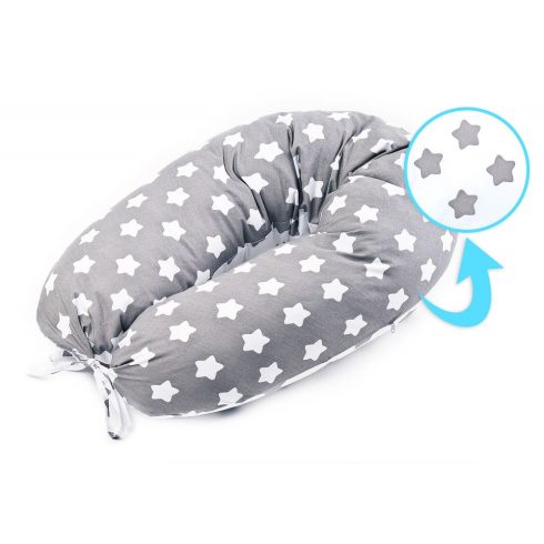 Baba-Mama többfunkciós párna - szürke csillagos