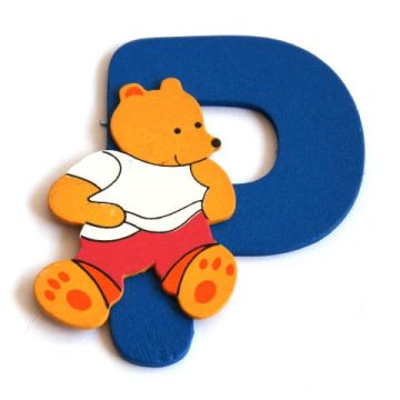 Fa betű P - kék maci