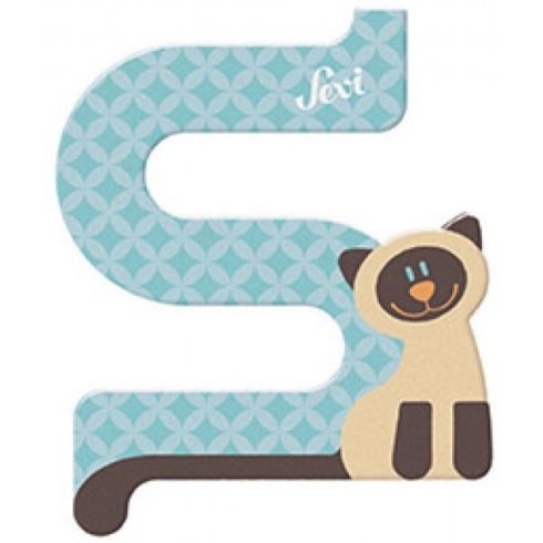 Sevi Fa betű állatos - S türkiz