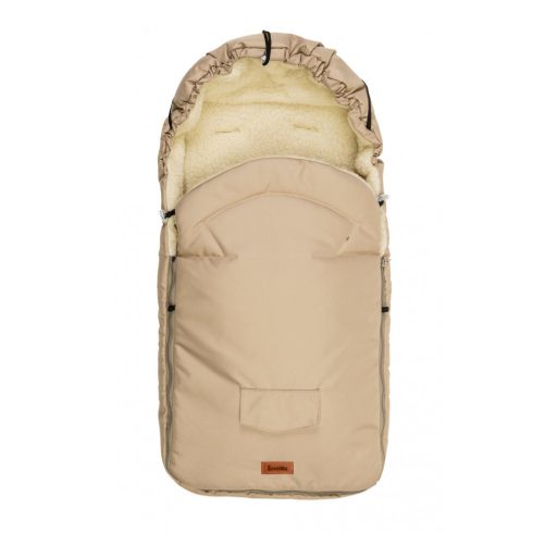 Gyapjú béléses bundazsák babakocsiba - Cappuccino