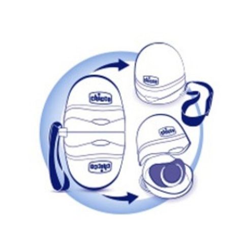 Chicco kétrekeszes sterilizálható cumitartó – kék