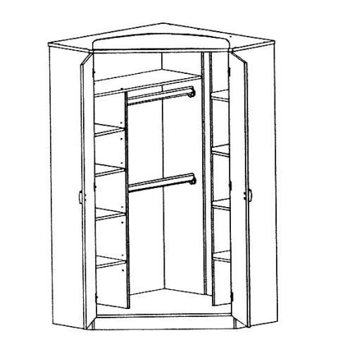Faktum Makaó Sarokszekrény szilva/juhar - zsiráf 