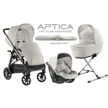   Inglesina Aptica Quattro 4in1 babakocsi szett I-Size Darwin hordozóval - Iceberg Grey