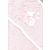 Trimex kapucnis,frottír fürdőlepedő 100*110 cm - rózsaszín alvó maci 