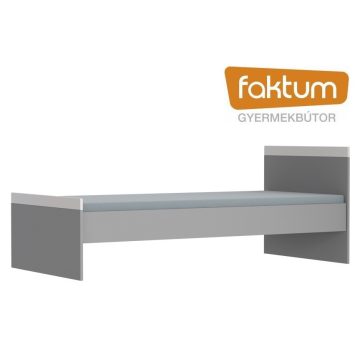   Faktum Alda Selyemszürke 90X200-as ifjúsági ágy - Arctic szürke/selyemfényű fehér