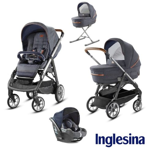Inglesina Aptica Quattro 4in1 babakocsi szett I-Size Darwin hordozóval - Indigo Denim