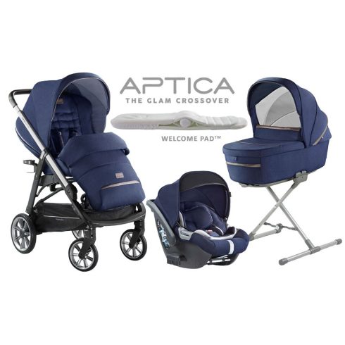 Inglesina Aptica Quattro 4in1 babakocsi szett I-Size Darwin hordozóval - Indigo Denim