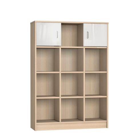 Faktum Alda Classic széles nyitott tároló - Coimbra / magasfényű  fehér 