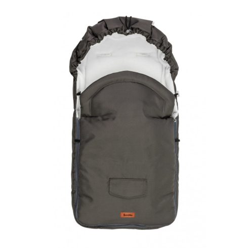 Polár bundazsák babakocsiba - grafit szürke