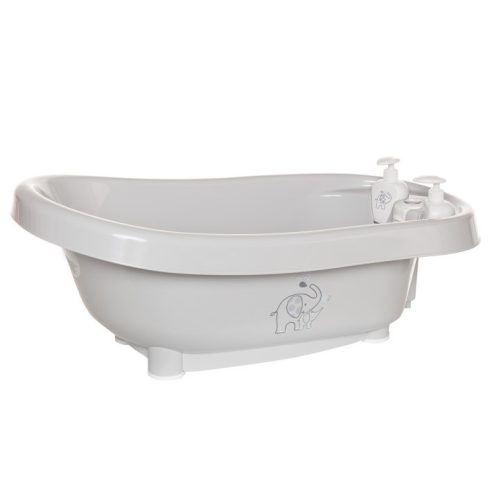 Bébé-Jou thermo babakád + Bébé-Jou kádállvány - Ollie szürke elefánt 