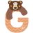 Sevi Fa betű állatos - G pasztell narancs