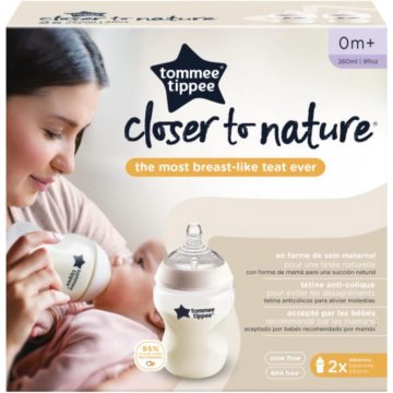 Tommee Tippee Closer To Nature 2*260ml cumisüveg - 0+