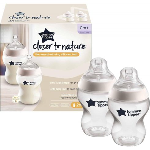 Tommee Tippee Closer To Nature 2*260ml cumisüveg - 0+