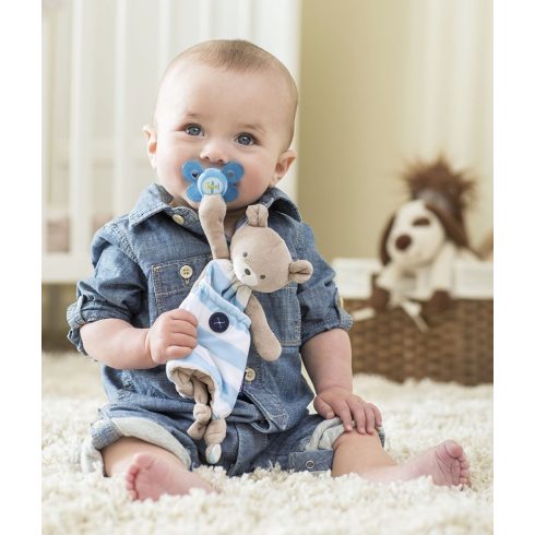 Chicco Pocket Friend szundikendő cumitartópánttal -  kék