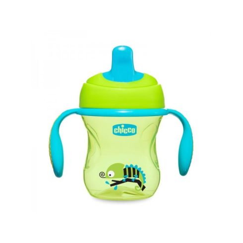 Chicco 2in1 gyakorlópohár-itatópohár kivehető szeleppel 6m+ 200ml zöld kaméleon