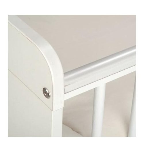 Faktum Alda Jégfehér átalakítható 140-es babaágy +  ágyneműtartó - Fehér / magasfényű fehér 