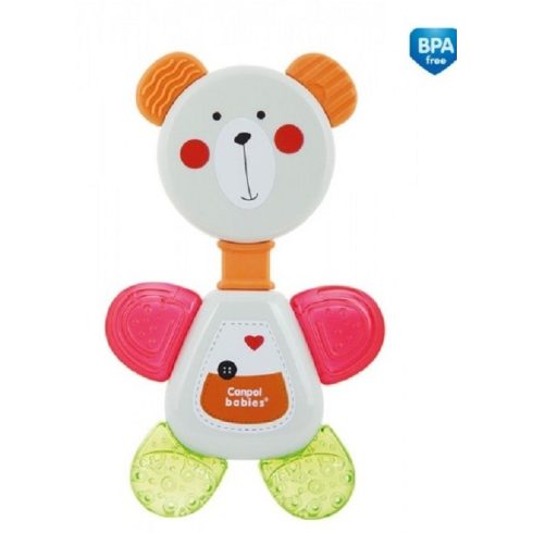 Canpol csörgő  rágóka - szürke maci