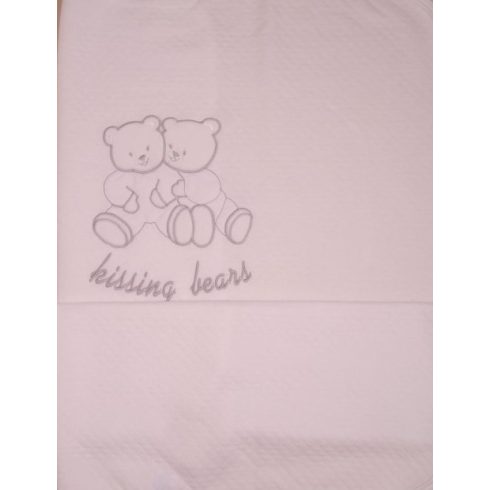 Trimex pamut babapléd - fehér macikák