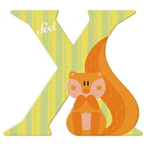 Sevi Fa betű állatos - X sárga