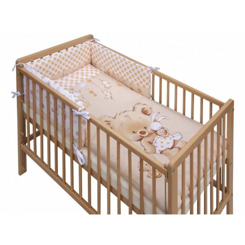 Baby Shop 3 részes ágynemű garnitúra - barack "Mika" maci