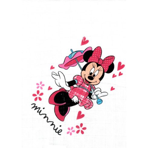 Disney textil tetra pelenka 70*70cm - Minnie esernyős 