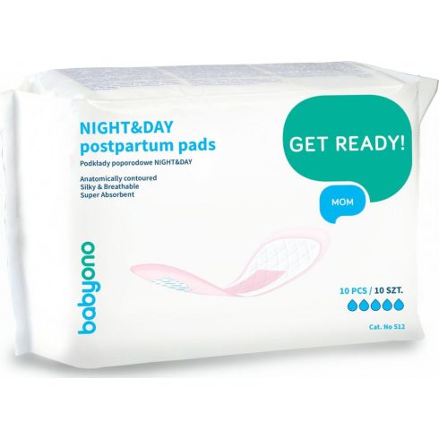 BabyOno szülés utáni egészségügyi betét nappali/éjszakai 10 db