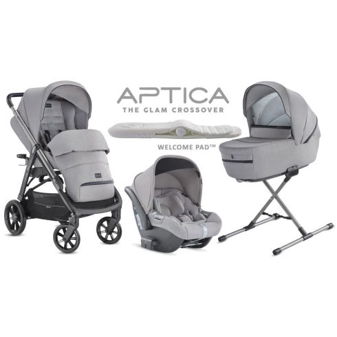 Inglesina Aptica Quattro 4in1 babakocsi szett I-Size Darwin hordozóval - Silk Grey