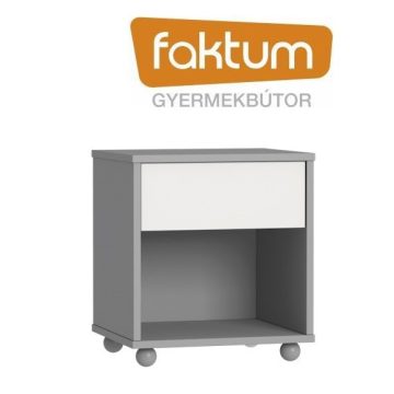   Faktum Alda Selyemszürke éjjeliszekrény - Arctic szürke / selyemfényű fehér 