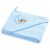 Kapucnis fürdőlepedő 100*100 cm - holdas maci kék