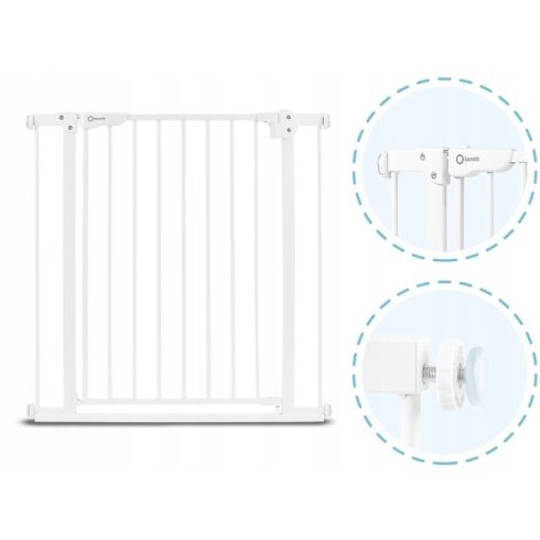 Lionelo Truus Slim biztonsági rács 75-105 cm - fehér