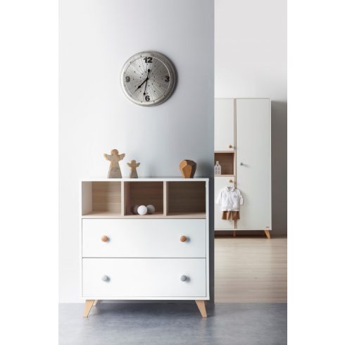 Faktum Colette Fehér komód +  toldalék komódhoz - Fehér / Coimbra