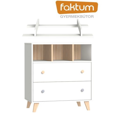 Faktum Colette Fehér komód +  toldalék komódhoz - Fehér / Coimbra