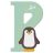 Sevi Fa betű állatos - P menta