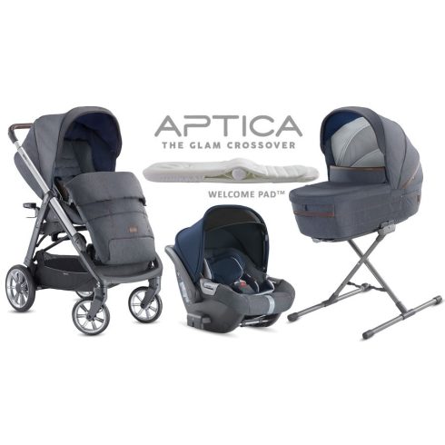 Inglesina Aptica Quattro 4in1 babakocsi szett I-Size Darwin hordozóval - Tailor Denim