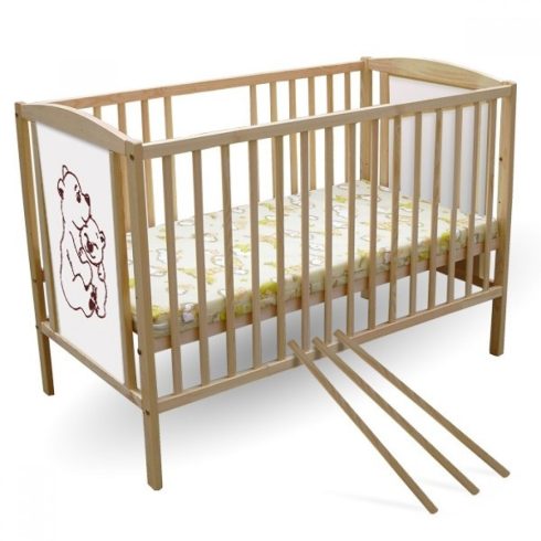  Bajka 60*120 cm kiságy - "Mika" maci