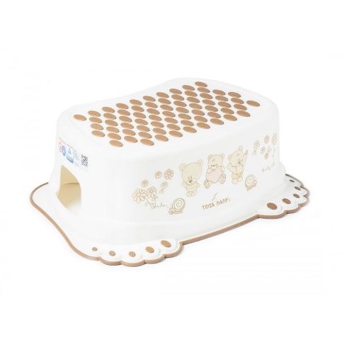Tega Baby Fellépő csúszásgátlós Teddy Bear - white pearl