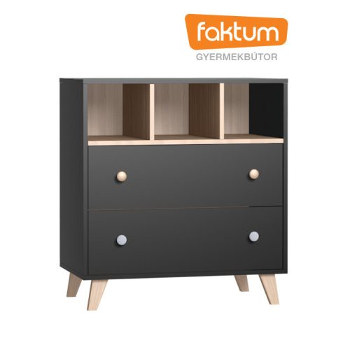 Faktum Colette Antracit komód - Antracit szürke/Sonoma tölgy